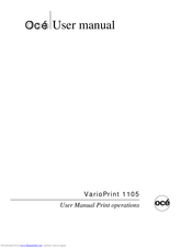 Oce VarioPrint 1105 User Manual