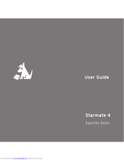 Sirius Satellite Radio Starmate 4 User Manual