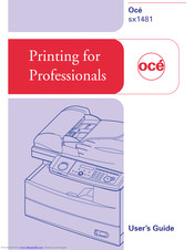 Oce sx1481 User Manual