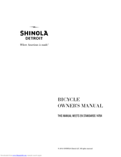 SHINOLA bicycle Owner's Manual