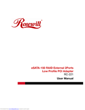 Rosewill RC-221 User Manual