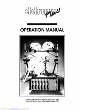 Clavia ddrums plus Operation Manual
