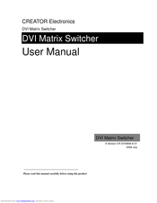 Creator Electronics DVI0808-A User Manual