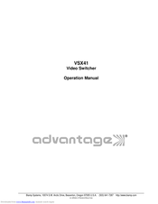 Advantage VSX41 Operation Manual