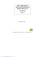 ICP Electronics JUKI-745E User Manual
