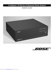 Bose FreeSpace E4 Series II Owner's Manual