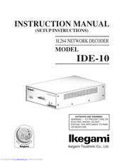 Ikegami IDE-10 Instruction Manual