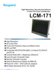 Ikegami LCM-171 Specifications