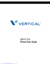 manual for the vertical sbx ip phone system