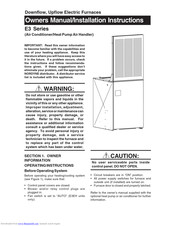 Nordyne E3EB5-Ton Owner's Manual & Installation Instructions