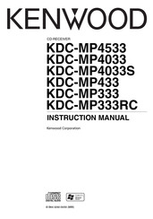 Kenwood KDC-MP433 Instruction Manual