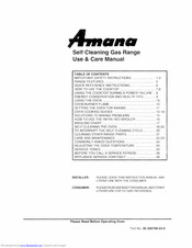 Amana 36-308798-03-0 Use And Care Manual