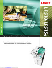 Lanier LF510 Quick Manual