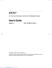 ATI Technologies ATI-TV User Manual