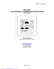 La Crosse Technology WD-3102U Owner's Manual