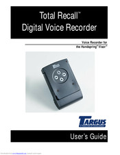 Targus Total Recall User Manual