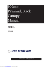 Home appliances CP9BLB Installation And Operation Manual