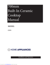 Home appliances CK70 Use, Installation And Maintenance Instructions