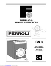 Ferroli GN 3 Installation And Use Instructions Manual
