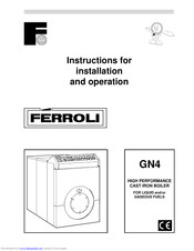 Ferroli GN4 N Instructions For Installation And Operation Manual