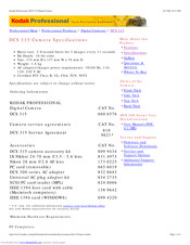 Kodak DCS 315 Specifications