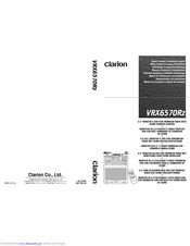 Clarion VRX6570Rz Owner's Manual & Installation Manual