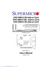 Supermicro AOC-SIM1U-3D User Manual