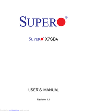 Supero X7SBA User Manual