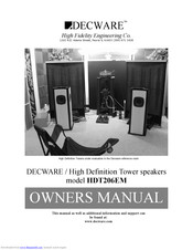Decware HDT206EM Owner's Manual