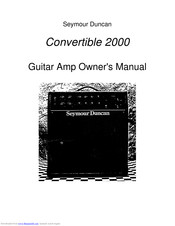 Duncan Convertible 2000 Owner's Manual