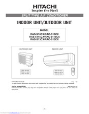 Hitachi RAS-S10CX Instruction Manual