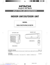 Hitachi RAC-E18CYK Instruction Manual