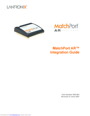 Lantronix MatchPort AR Integration Manual