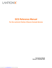 Lantronix SCS Reference Manual