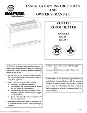 Empire Heating Systems RH-35 Owner's Manual