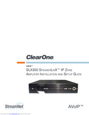 ClearOne SLX300 SpeakerLinX Installation And Setup Manual