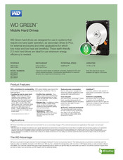 Western Digital WD GREEN WD15NPVX Specification