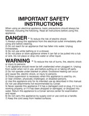 Conair Body Benefits Instructions Manual