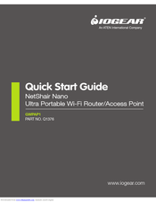 IOGEAR NetShair Nano GWPAP1 Q1376 Quick Start Manual