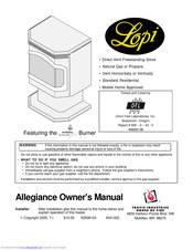 Travis Industries Allegiance Owner's Manual