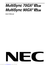 NEC MultiSync 70GX2 Pro User Manual
