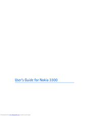 Nokia 3300 - Cell Phone - GSM User Manual