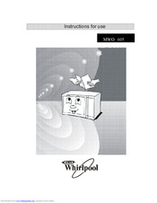Whirlpool MWO 605 Instructions For Use Manual