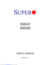 Supero X9DAE User Manual