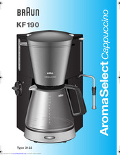 Braun AromaSelect Cappuccino KF190 Manual
