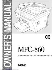 Brother MFC-860 Owner's Manual