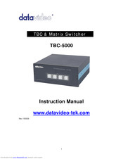 Datavideo TBC-5000 Instruction Manual