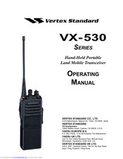 Vertex Standard VX-530 Series Operating Manual