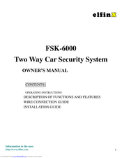 ElfinX FSK-6000 Owner's Manual