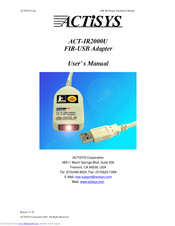 actisys ACT-IR2000U User Manual